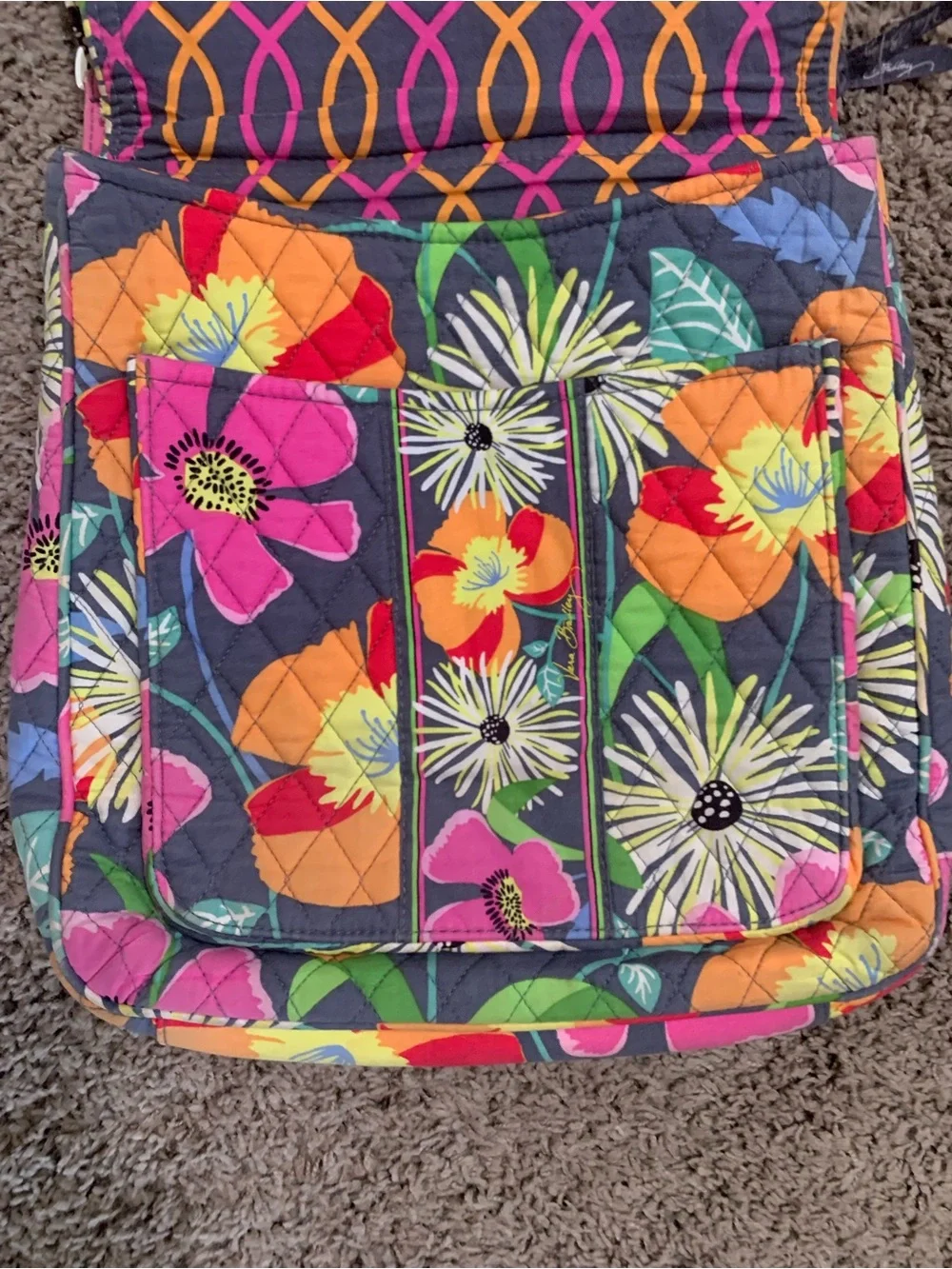 Vera Bradley Jazzy Blooms Mailbag Crossbody Purse